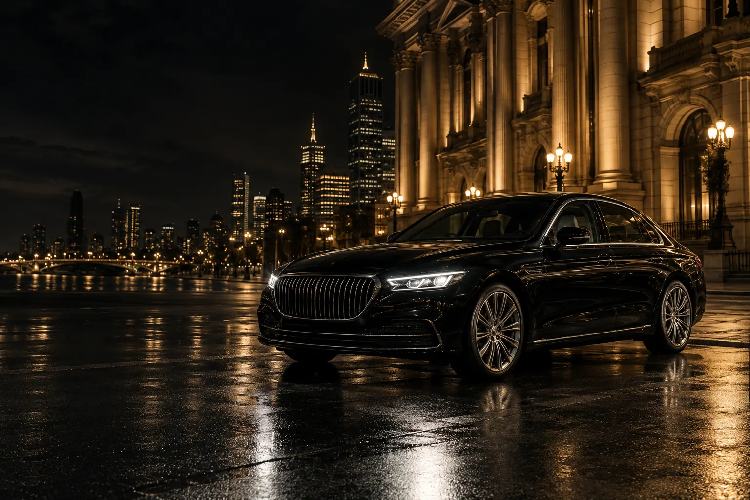 Illustrative executive sedan for Melbourne chauffeur travel